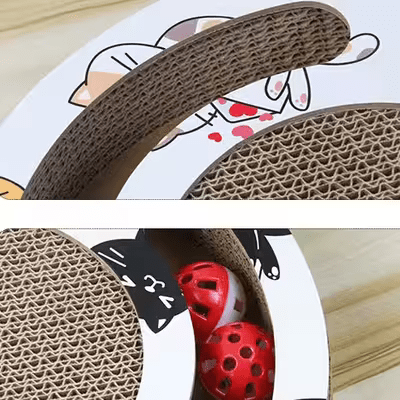 Grattoir Chat - PurrRoundScratcher™ - Chats Colorés - Sky le Chat