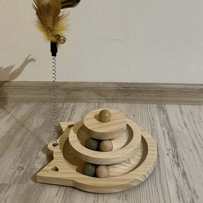 Jouet en Bois - SpinningCatToy™ - Chat - Sky le Chat