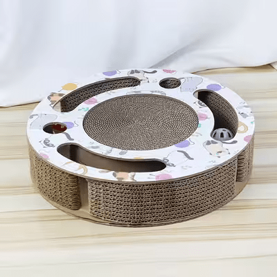 Grattoir Chat - PurrRoundScratcher™ - Chats & Balles - Sky le Chat