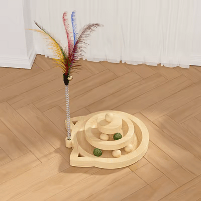 Jouet en Bois - SpinningCatToy™ - Chat - Sky le Chat